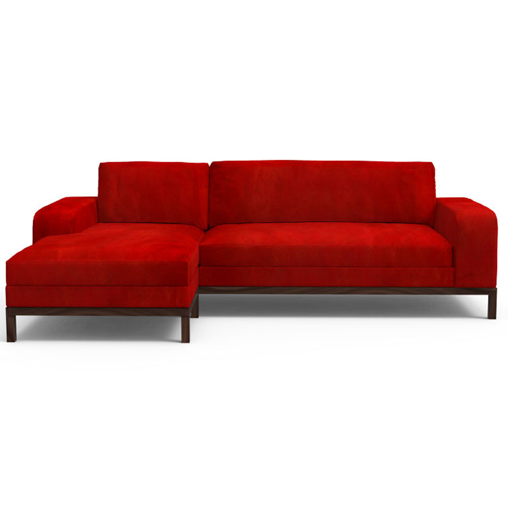 Doric Sectional Sofa - Scarlet Red